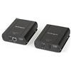 StarTech. com USB 2.0 Extender Over Cat5/Cat5e/Cat6 Ethernet Cable (RJ45) - 330ft/100m Industrial USB Extender Adapter Kit w/ESD Protection & Metal Case - Externally Powered - 480 Mbps (USB2001EXT2NA)