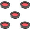 Generic Set di 5 filtri colorati per obiettivo telescopico, per luna, pianeta, nebulosa, stella, rosso