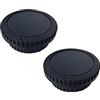 EKsma Tappo corpo e copriobiettivo posteriore for fotocamera Canon EOS EF EF-S su T7 T6 90D 80D 77D 70D 60D 5Ds 1DX 5D 7D / 6D Mark II III 200D Rebel SL3 SL2 T8i T7i T6i T6S T5i T5 T4i T3 T2ii T1i [2 set ]
