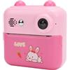 Cryfokt Fotocamera Digitale Istantanea con Zoom 16x da 48 MP 1080P per Viaggi, Schermo HD da 2,4 Pollici, Batteria da 1000 MAh, Nera (PINK)