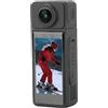 Bewinner Action Camera 4K POV con Obiettivo Ruotabile a 270°, Stabilizzazione EIS, Condivisione WiFi, Obiettivo Ultra Grandangolare per, Sport, Escursionismo e Avventura
