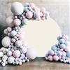 Mateju Copertura Sfondo, Copertura per Fondale Copertura Sfondo - Sfondo per Fotografia per Decorazione Festa di Nozze Ricevimento di Nozze Compleanno (Diametro 100cm/3.3ft,Bianco crema)