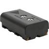 SIXRUN Batteria Fittizia NP-F550 con Uscita Cavo a Gomito CC 7,4 V per Monitor con Luce LED NP-F550 NP-F570