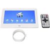 Generic Cornice per Foto Elettronica, Orologio Multilingue 100-240 V Cornice per Foto Digitale Bianca per Ufficio per Amici (Spina europea)