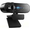 AUBEST Webcam, Webcam 4K Mini videocamera 1080P Webcam Full HD 2K con microfono Autofocus Web Camera for PC Computer portatile Videocamera online(1080P)