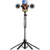 Tewzafiya Treppiede Per Telefono Con Luce Supporto Cellulare, Stativo Fotocamera E | Selfie Stick Con Luce Per Vlog Viaggi Video Registrazione Live Streaming Cellulare Fotocamera