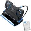 Luqeeg Dock per Console di Gioco Portatile 9 in 1, Dock di Ricarica Tipo C PD 100W, per Giochi a Doppia Ventola con HD2.0, Ideale per Accessori da Gioco