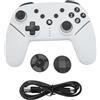 Pongnas Controller da Gioco Wireless con Gamepad RGB, Tasti Posteriori Personalizzabili, Giroscopio a 6 Assi, Funzione per IOS (WHITE)
