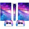 LNMLRBXEXZ Compatibile Con Adesivi Skin Per PS5 Slim Skin Disc Edition & Per Digital Console Controller Vinyl Cover Skins Wraps Scratch Resistant Compatible 23425 Avvolgimento(Disc Version)