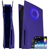Dobewingdelou Placche con striscia luminosa RGB DOBEWINGDELOU 400+ effetti LED Anello luminoso Console Cover con prese d'aria di raffreddamento per Disc Edition decorazione Accessori Viola