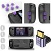 TGDPLUE Steam Deck - Set di custodie con copertura protettiva, impugnature per pulsanti posteriori, tappi per joystick, adattatore USB-C maschio a USB-C femmina a 90 gradi, anelli di protezione per