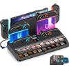 NinABXY Switch 2 dock di archiviazione aggiornato per Nintendo Switch 2 Joycon e Console, [20 slot per schede di gioco] All-in-one Joy-Con 2 dock di ricarica, stazione organizer compatta per camera da letto e