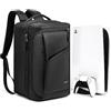 Ezgnuk Zaino da gioco per console PS5 Slim, custodia protettiva da viaggio per PlayStation 5 Slim, laptop, cuffie, dischi di gioco e accessori, grande capacità