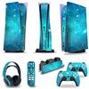 GALSOR Protettivo 00811 Per PS5 Console Disc Edition & Digital Sticker Vinyl Decal Cover Per Ps5 Controller & Charging Station & Headset & Media Remote Senza Bolle E Senza Residui(Disc Version)