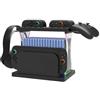 Generico Supporto da tavolo console per Switch2, caricatore per controller, gancio per cuffie, supporto per schede di gioco con luce RGB