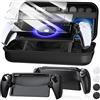 Klipdasse 10 in 1 Accessoris Kit per Playstation Portal, Custodia per PS Portal | Custodia rigida portatile in EVA per portale PS5, con copertura protettiva in morbido silicone, 2 pellicole protettive per lo