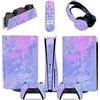 GALSOR Protettivo Per PS5 Console Disc Edition & Digital Edition Sticker Vinyl Decal Cover Per Ps5 Controller & Charging Station & Headset & Media Remote 76237 Senza Bolle E Senza Residui(Digital Edition)
