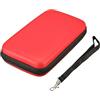 BingTop Nuovo per nuovo 3DS XL LL Custodia da trasporto rossa Custodia di immagazzinaggio per Nintendo New3DS 3DSXL 3DSLL DSI NDSI XL Console, protezione contro gli urti EVA custodia rigida con tracolla