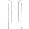 Bling Jewelry Orecchini A Catena Con Punta A Freccia Geometrica Minimalista Per Donne Per Adolescenti .925 Sterling Silver