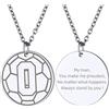 GOLDCHIC JEWELRY Collana Acciao Uomo Collana Ciondolo Calcio Per Uomo Collana Calcio Acciaio Con Numero Personalizzato Collana Personalizzata Uomo Sportiva per Squadara di Calcio Collana Bambino