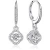 Momentwish Orecchini pendenti a goccia in moissanite da 2 carati, con ciondolo, in argento 925, con finto diamante, ipoallergenici, regalo per donne e fidanzate, 28.7mm x 5mm, Argento sterling