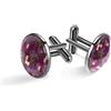 Generic Set di gemelli da uomo, motivo vinaccia, eleganti, viola, per matrimoni e affari, 20mm*20mm, Acciaio inossidabile, Quarzo creato