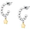 Morellato Orecchini Donna in Acciaio con Stella, Perle, Collezione TALISMANI, Regalo Amica - SAIX28