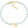 Amen Bracciale Infinito in Argento Dorato con Smalto