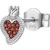 Rosato Mono Orecchino Donna In Argento Con Simbolo Cuore | Collezione Allegra - RZO030R