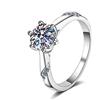 Skcess Anello da donna in argento Sterling 925, con zirconia cubica bianca/moissanite bianca da 1 ct, anello di fidanzamento da donna, 5, Zirconia cubica