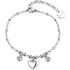 Brosway Bracciale Donna in Acciaio e Cristalli con Simbolo Cuore | Collezione Chakra - BHKB263