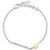 TRUSSARDI T-Logo Bracciale Donna in Acciaio, Zirconi - TJAXC23