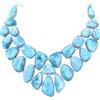 Generic House of Aafreen - Collana da donna Larimar, realizzata a mano, con gemma blu naturale in argento Sterling 925, regalo unico per gioielli caraibici, 18, Argento sterling, Larimar
