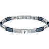 Maserati Jewels bracciale Uomo in Acciaio, ip blu, pietre preziose, Ceramica