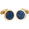 BROOKER Gemelli in argento placcato oro lapislazzuli rotondi, Argento sterling