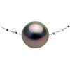 PEARLS & COLORS - Collana Vera Perla Coltivata di Tahiti 8-9 mm - Qualita A + - Argento 925 - Gioiello da Donna