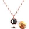 AOiViOZ Argento Sterling 925 Collana con Foto Personalizzata - Collana con Proiezione, Ciondolo con Foto Personalizzata per anniversari e occasioni speciali-Oro rosa