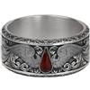 Starforged Blood Angels of Sanguinius Space Marines - Anello da uomo in argento Sterling