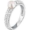 Morellato Anello Donna in Argento 925% riciclato, Collezione PERLA, Zirconi, Idee Regalo Fidanzata