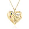 lorajewel Collana Donna Argento 925 Collana Personalizzata con nome e pietra di nascita Collana dell'amore Regalo per la festa della mamma San Valentino Natale (Oro-4)