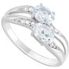 Vagmine Jewel Pietra Preziosa Portafortuna In Argento Sterling 925 Con Acquamarina Naturale, Promettente Regalo Di Gioielli In Argento Per L'Anello Della Sua Donna Size Us-9