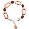 Bronzallure Bracciale Maglie Rettangolari e Prisma Gem a Baguette WSBZ02361 (Blu)