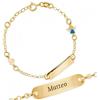 Sakrami Bracciale Argento 925 Bimbo Piastrina Personalizzabile con Nome e Angioletto Smaltato Blu Kids Collection + Confezione Regalo Personalizzata - Braccialetto per Nascita Comunione o Battesimo