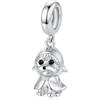 JYRRONG Ciondolo a forma di cane, in argento Sterling 925, a forma di gatto, cavallo, bulldog, barboncino, Golden Retriever, per braccialetti Pandora, Misura unica, Argento sterling