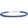 WDSBZNB Bracciale con Pietre Bracciale in Zaffiro 3 Pezzi, Bracciale in Pietre preziose, Bracciale in Argento, Gioielli in Zaffiro Blu