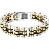 OIDEA Bracciale Braccialetto Uomo Bracciale Catena Bici in Acciaio Inox Grande Larghezza lucidato Oro