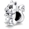 Teleye Braccialetto Charm Bead Scoiattolo Charm fai da te in argento sterling 925 adatto a collana braccialetto Pandora, braccialetto europeo con ciondoli (BSC338)