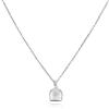 MEG gioielli Catenina girocollo con ciondolo pendente Campanella di Capri portafortuna in argento 925 rodiato bianco confezione regalo donna