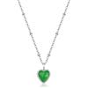 Brosway Collana Donna, Collana in Acciaio e Pietre Naturali con Simbolo Cuore | Collezione Essential - BNL129