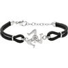 amorili bracciale trinacria sicilia siciliano simbolo acciaio inox pelle nera uomo donna unisex regalo artigianale cultura tradizione isola gioiello mediterraneo moderno elegante resistente(pelle nera)